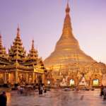 A twilight image of the Shwedagon Pagoda